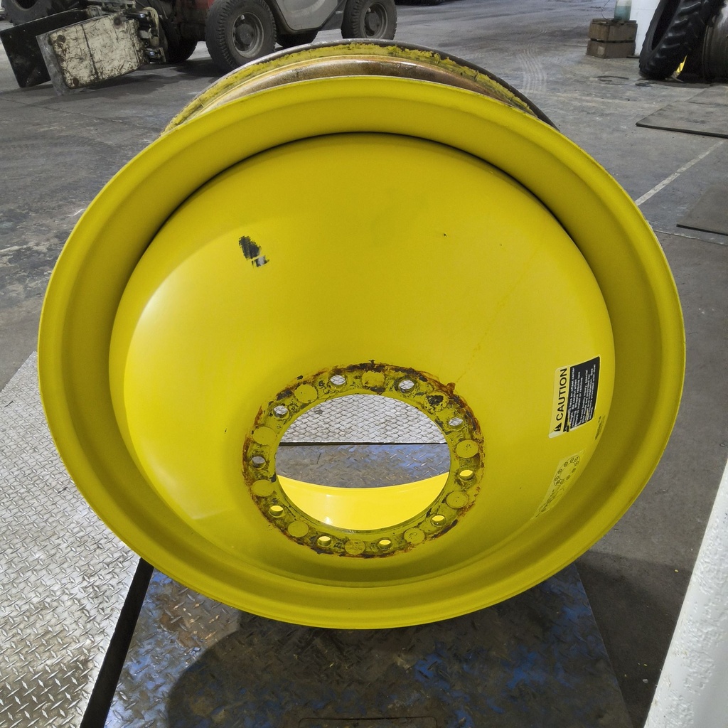 16"W x 42"D, John Deere Yellow 10-Hole Dolly Dual , -15.38" Offset