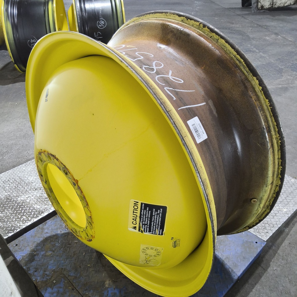 16"W x 42"D, John Deere Yellow 10-Hole Dolly Dual , -15.38" Offset