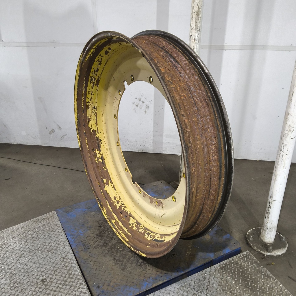 10"W x 50"D, John Deere Yellow 12-Hole Stub Disc , -3.12" Offset