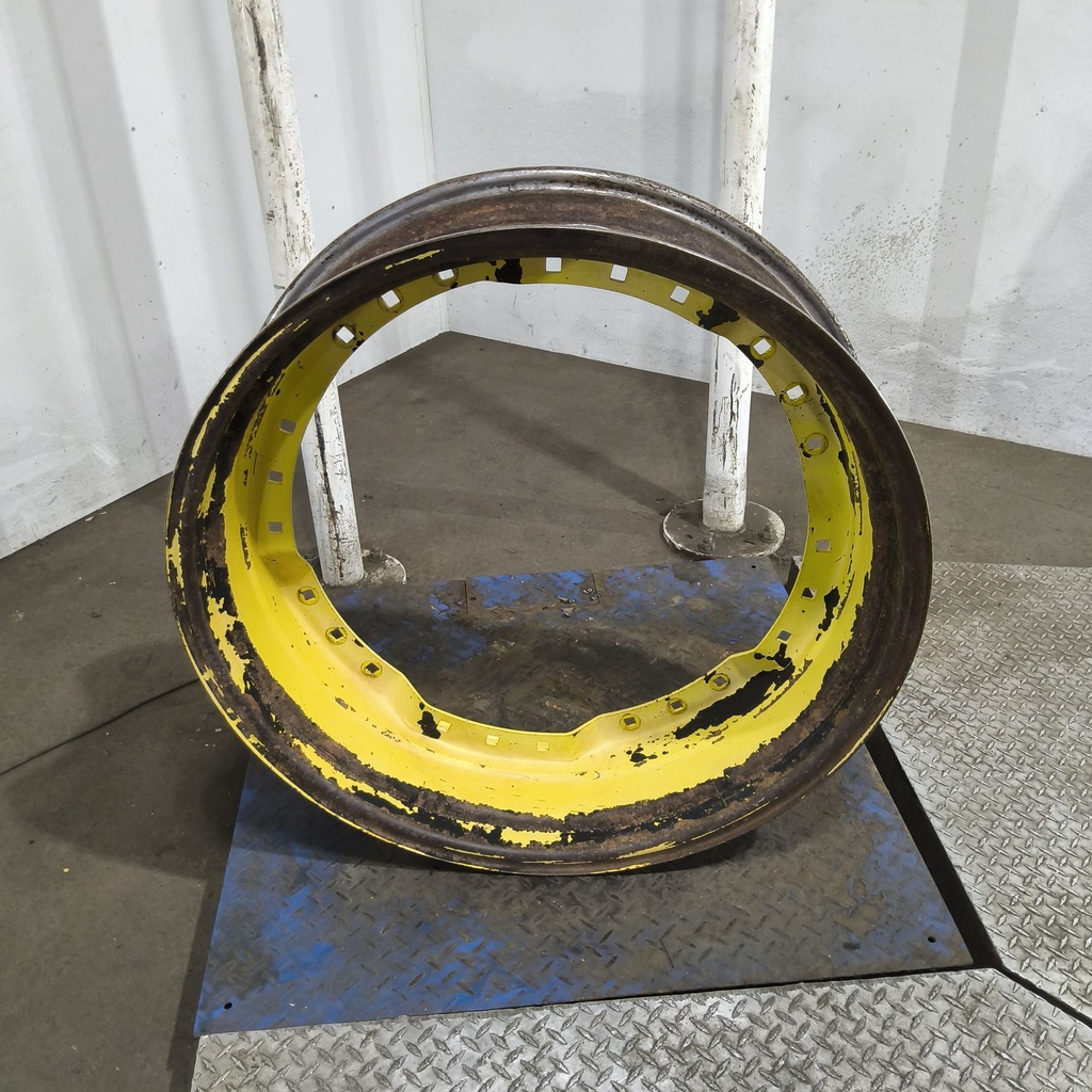 10"W x 34"D, John Deere Yellow 12-Hole Waffle Wheel (Groups of 3 bolts)