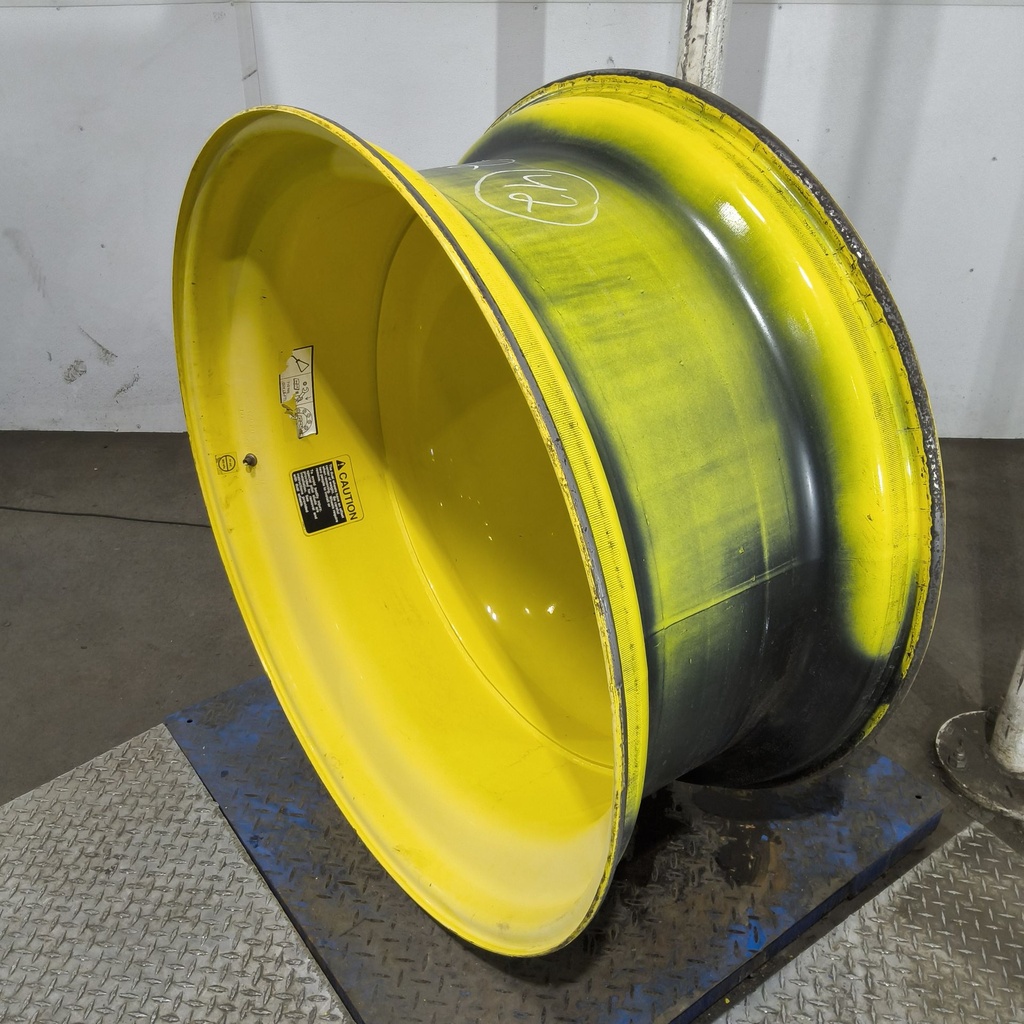 18"W x 42"D, John Deere Yellow 10-Hole Dolly Dual , -13.38" Offset