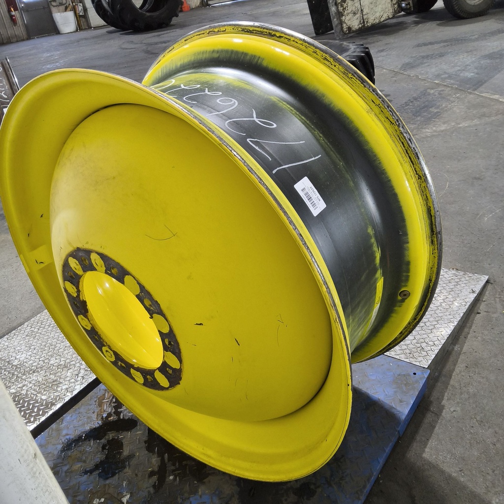 18"W x 42"D, John Deere Yellow 10-Hole Dolly Dual , -13.38" Offset