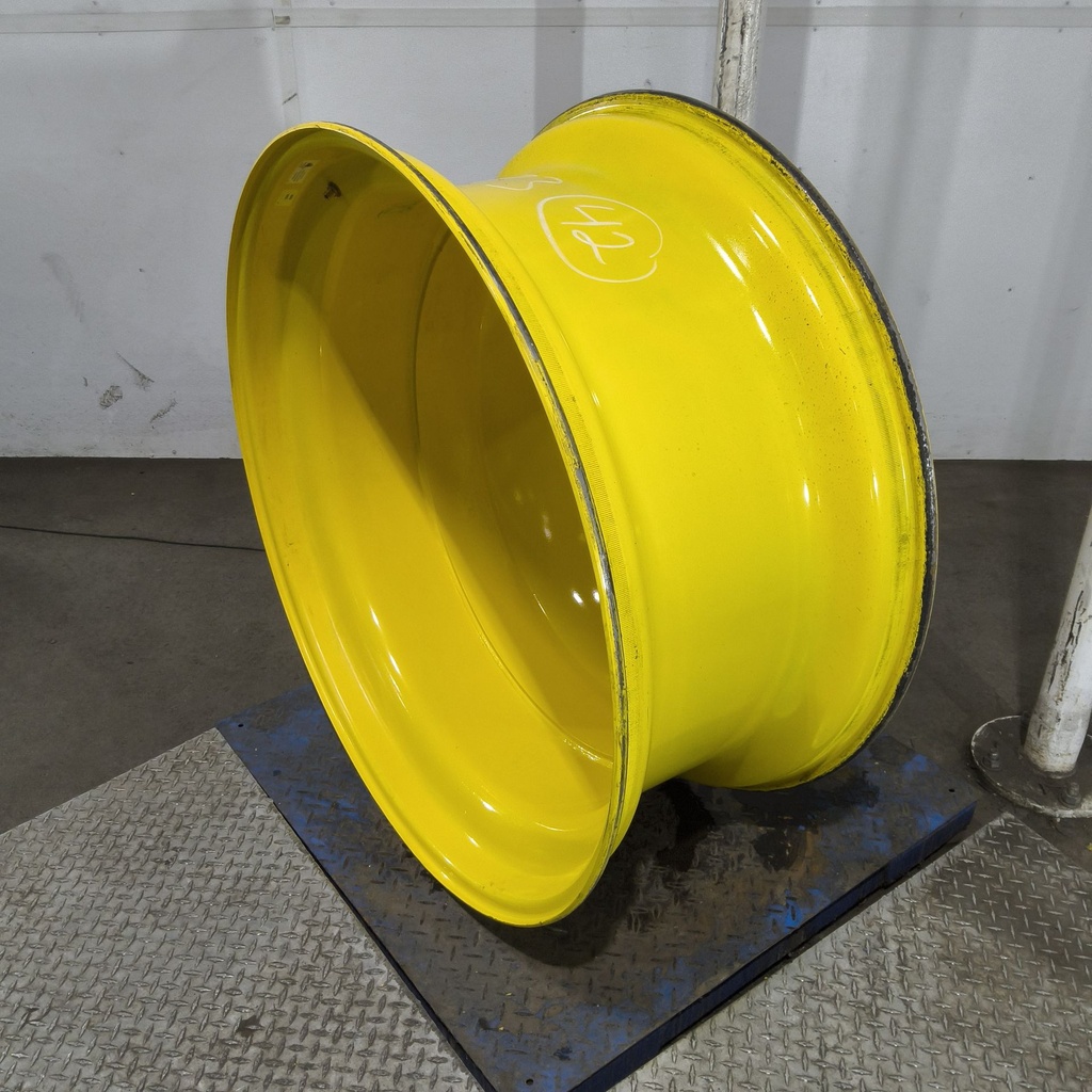 18"W x 42"D, John Deere Yellow 10-Hole Dolly Dual , -15.12" Offset