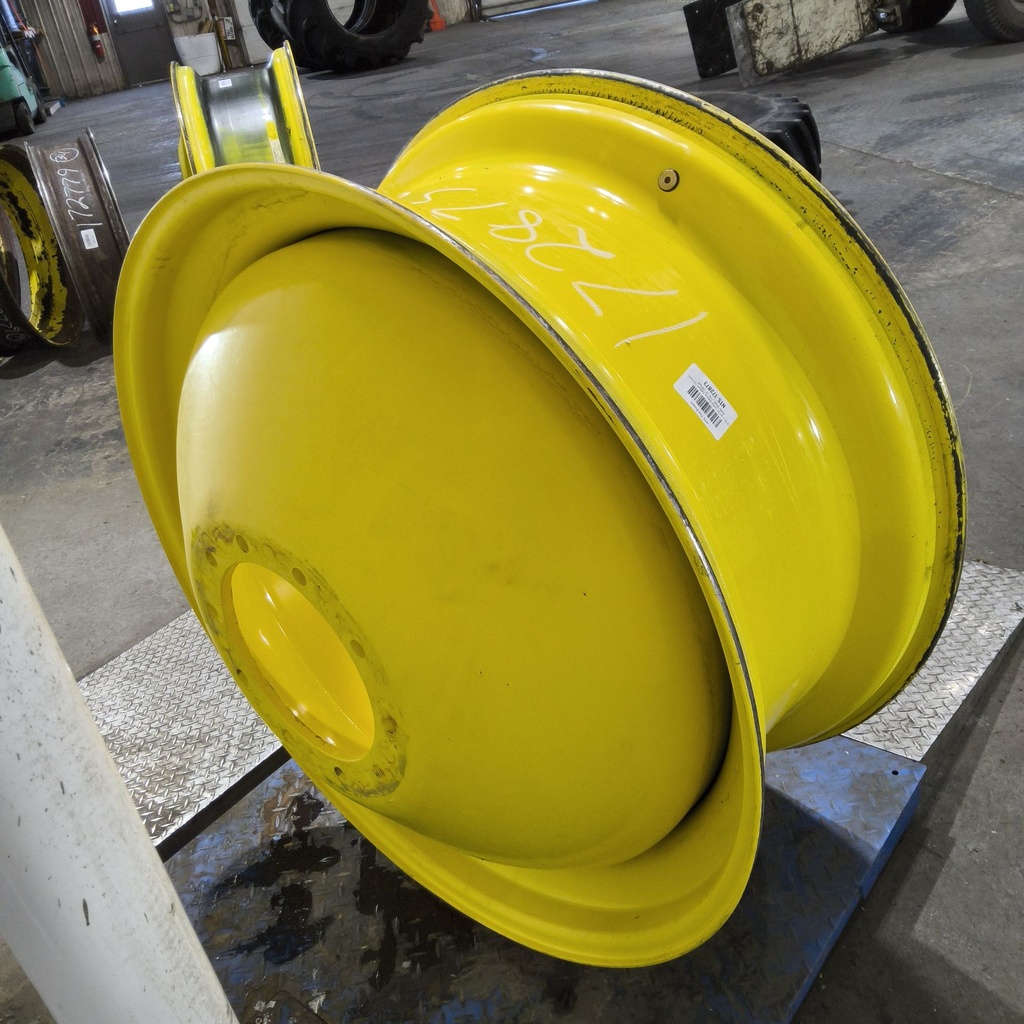18"W x 42"D, John Deere Yellow 10-Hole Dolly Dual , -15.12" Offset