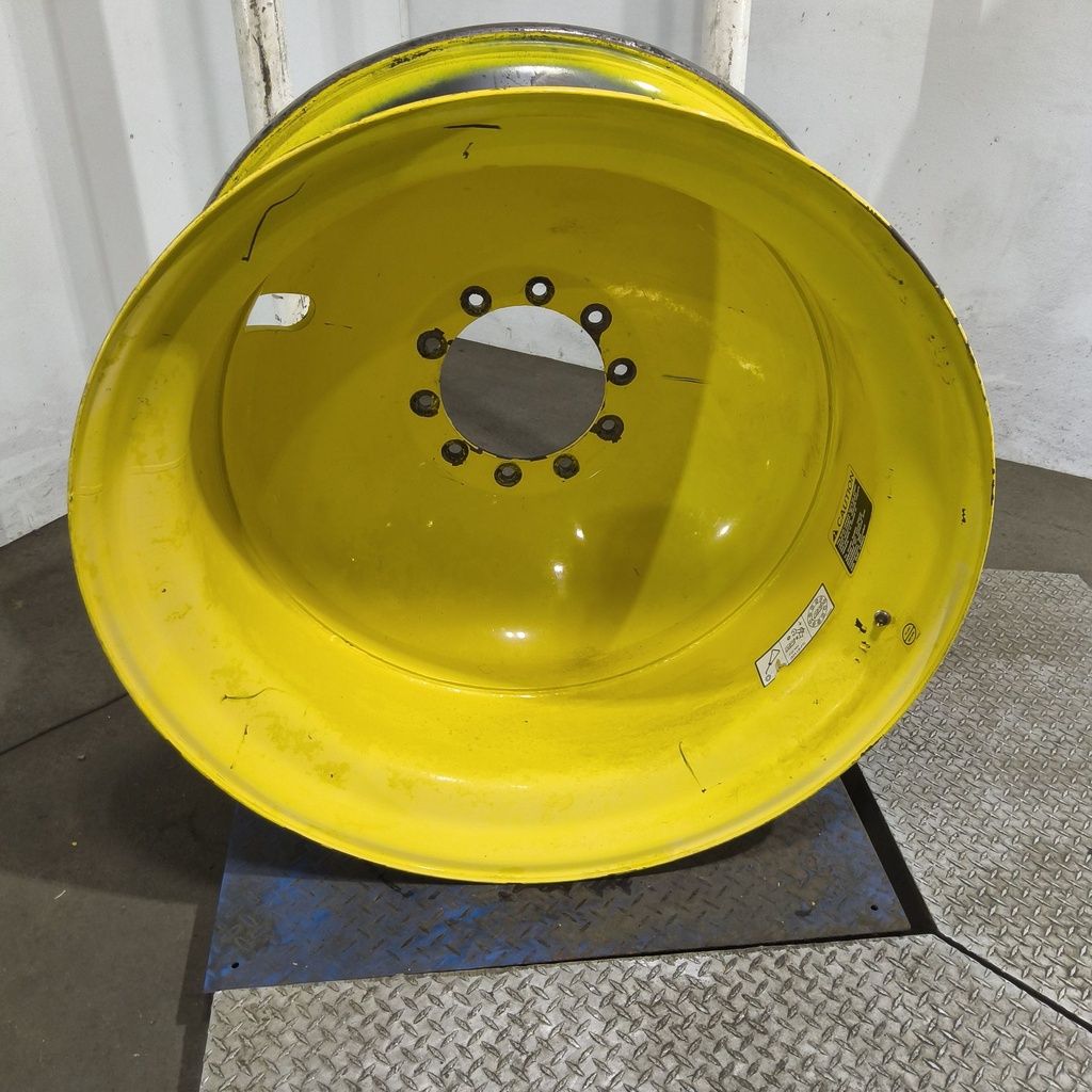18"W x 42"D, John Deere Yellow 10-Hole Dolly Dual , -13.38" Offset