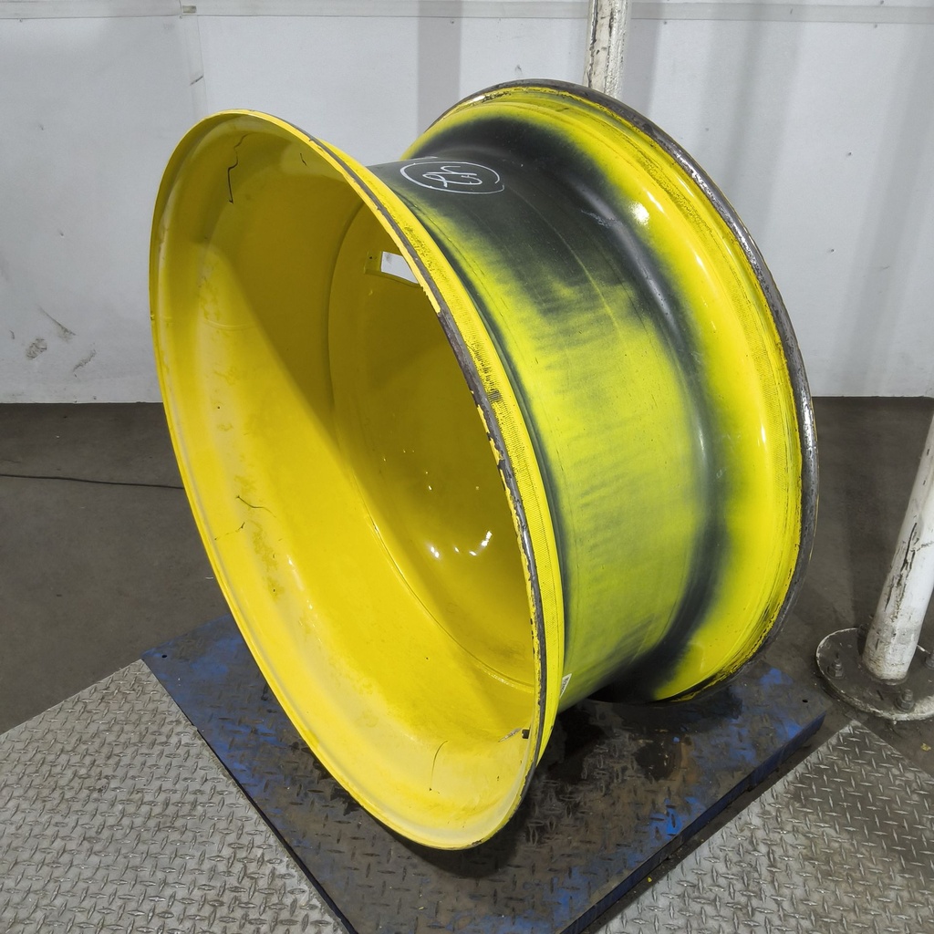 18"W x 42"D, John Deere Yellow 10-Hole Dolly Dual , -13.38" Offset