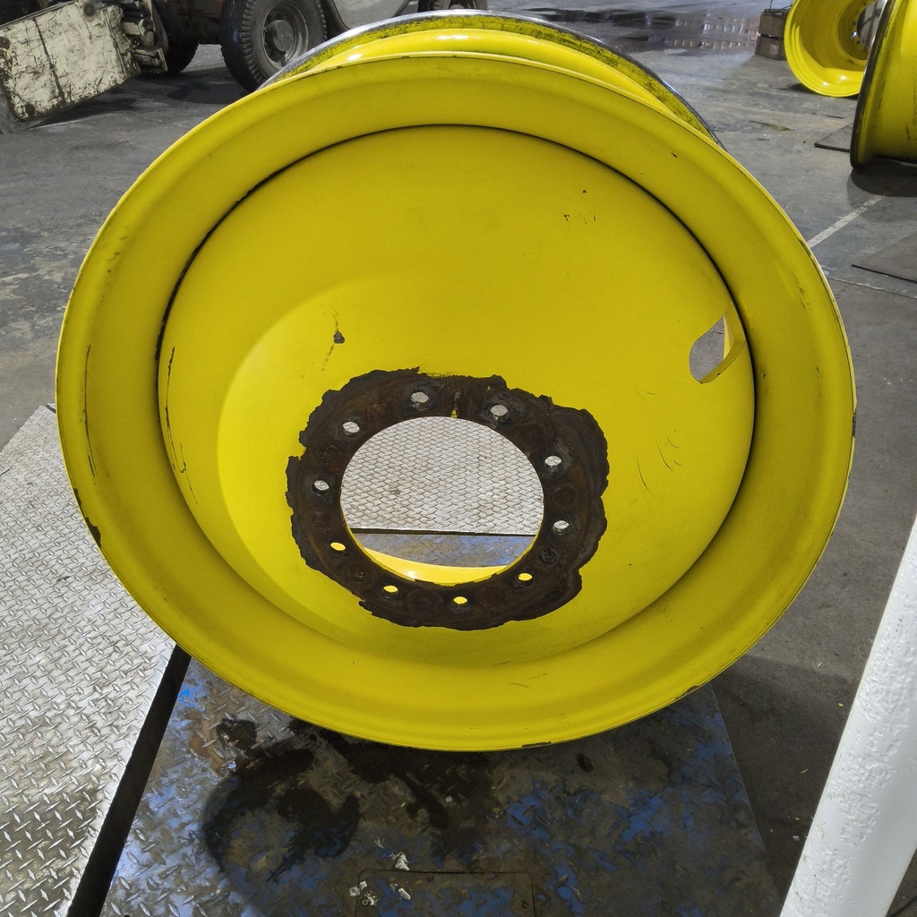 18"W x 42"D, John Deere Yellow 10-Hole Dolly Dual , -13.38" Offset