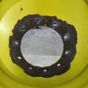 18"W x 42"D, John Deere Yellow 10-Hole Dolly Dual , -13.38" Offset