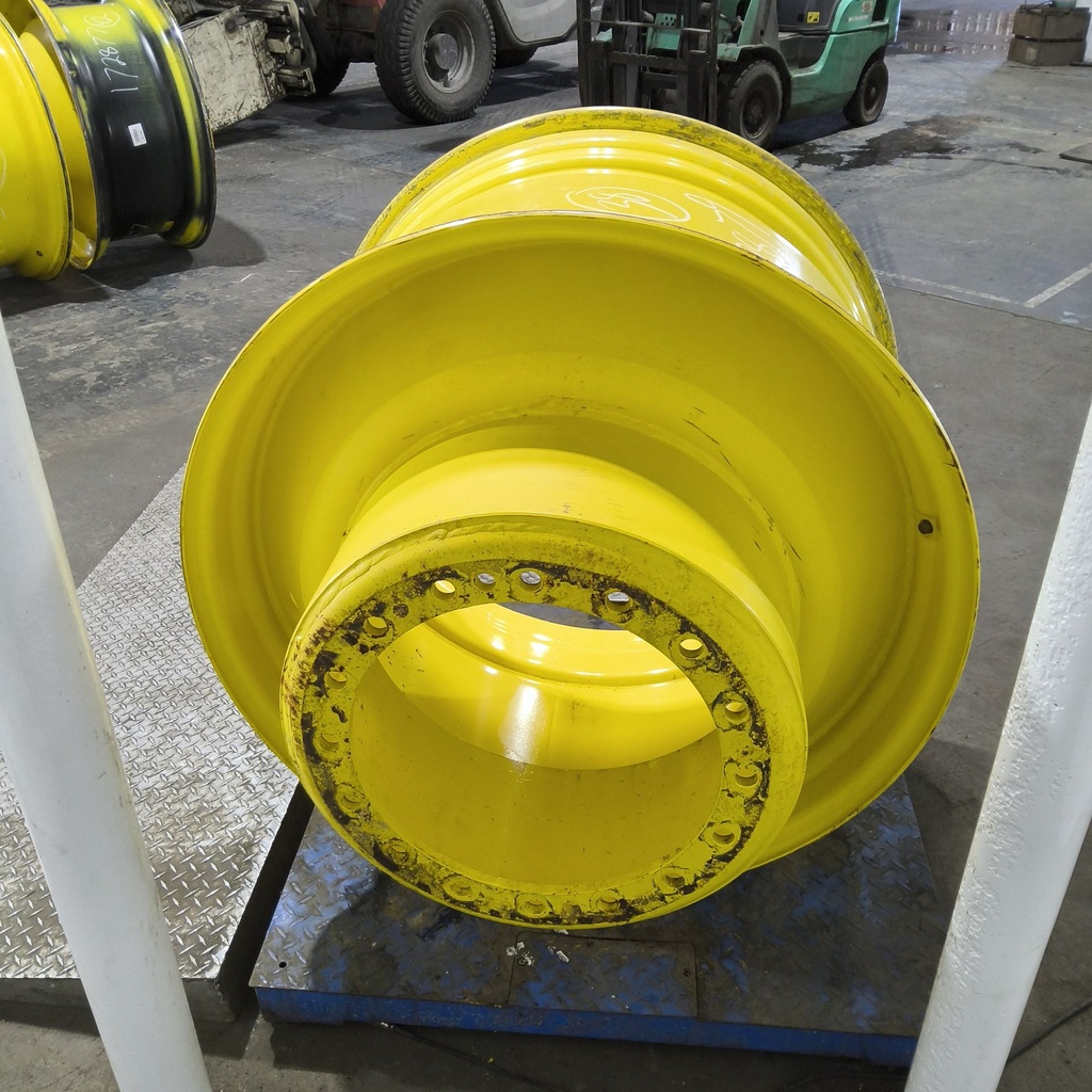25"W x 38"D, John Deere Yellow 16-Hole Straddle Dual - Outside Dual , -24.88" Offset