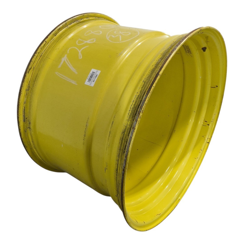 25"W x 38"D, John Deere Yellow 10-Hole Straddle Dual - Inside Main , -17.38" Offset