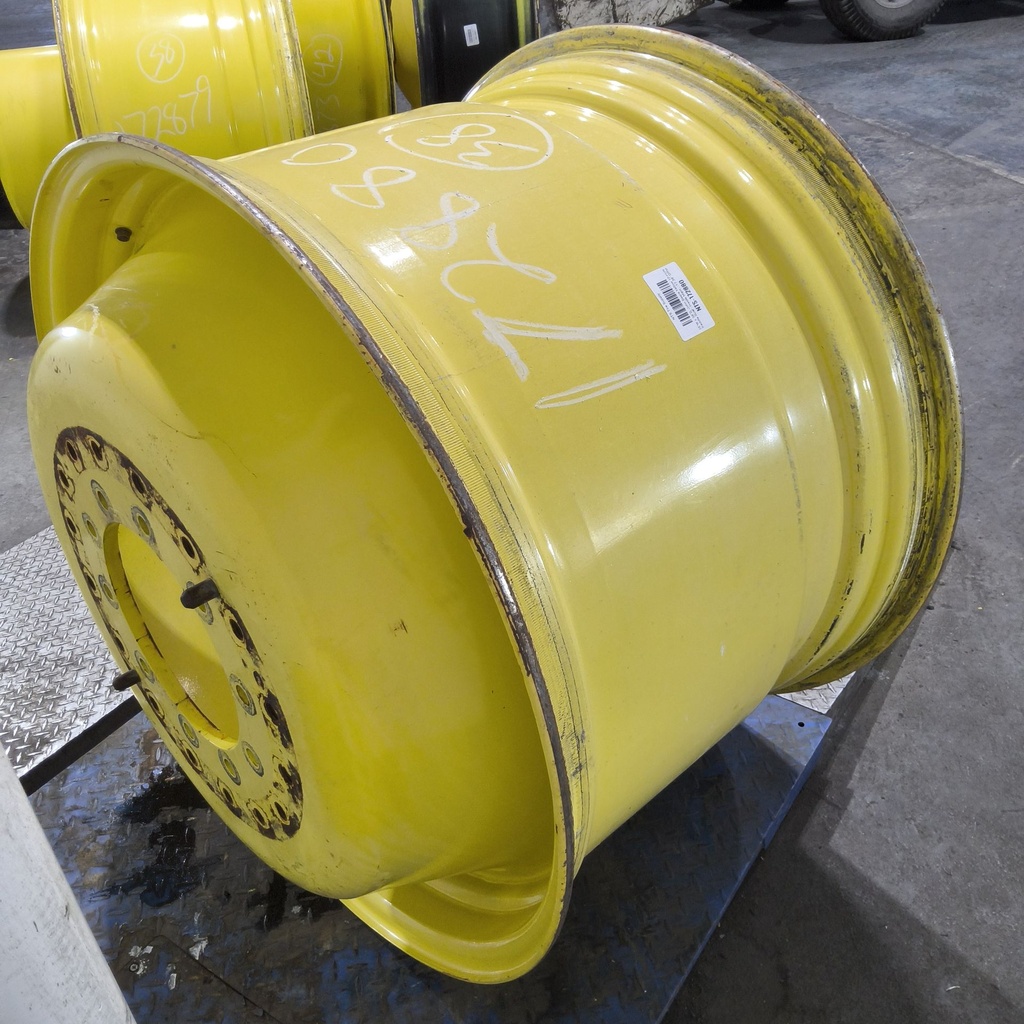25"W x 38"D, John Deere Yellow 10-Hole Straddle Dual - Inside Main , -17.38" Offset