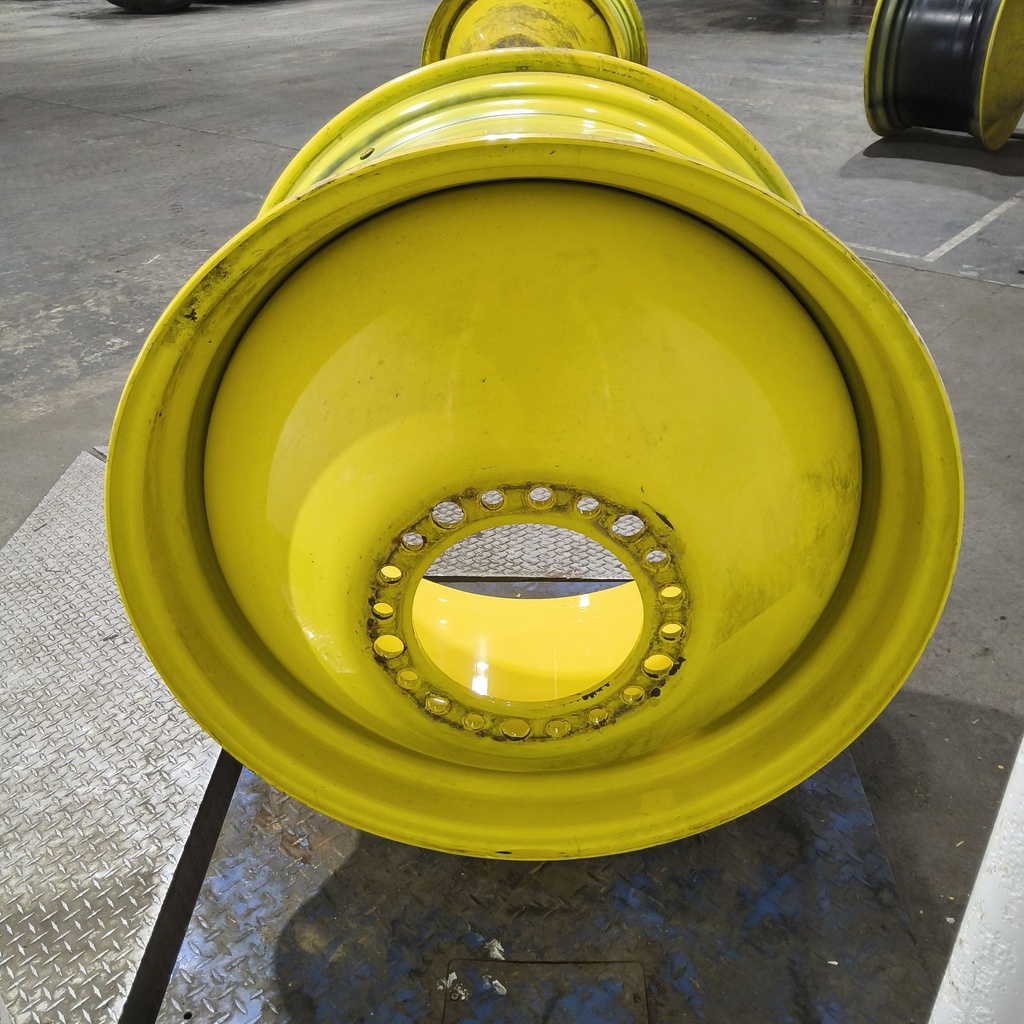 23"W x 38"D, John Deere Yellow 20-Hole Dolly Dual , -16.19" Offset