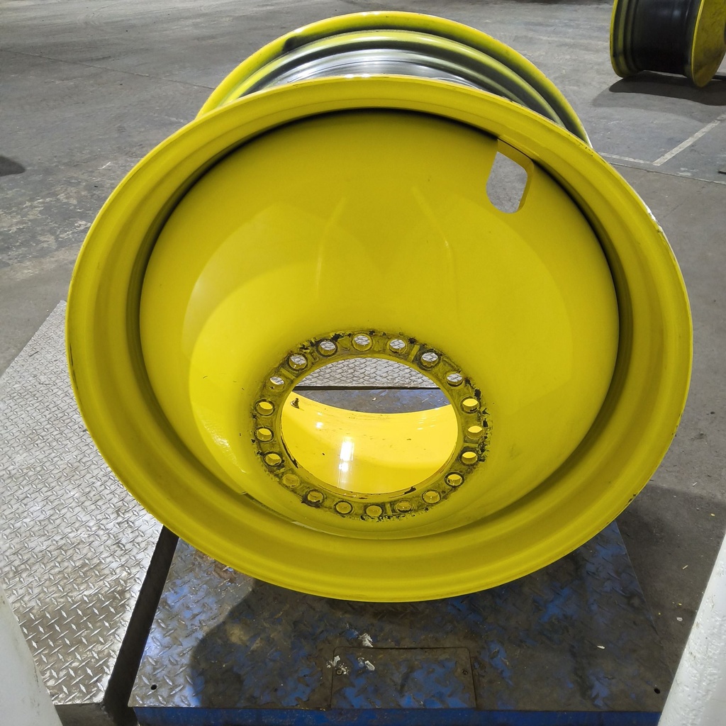 23"W x 38"D, John Deere Yellow 20-Hole Dolly Dual , -16.38" Offset