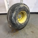 11.00/-16 Firestone Champion Guide Grip 4-Rib F-2M on John Deere Yellow 8-Hole Implement 35%