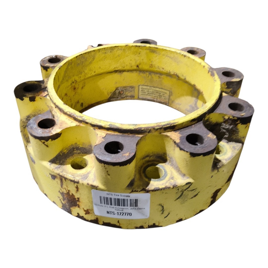 10-Hole 5"L Hub Extension, John Deere Yellow