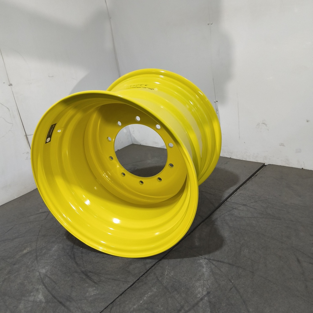 20"W x 26"D, John Deere Yellow 10-Hole Formed Plate , -2.62" Offset