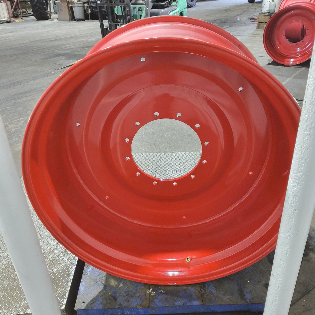 25"W x 46"D, Fendt/Agco Red 12-Hole Formed Plate , -0.5" Offset