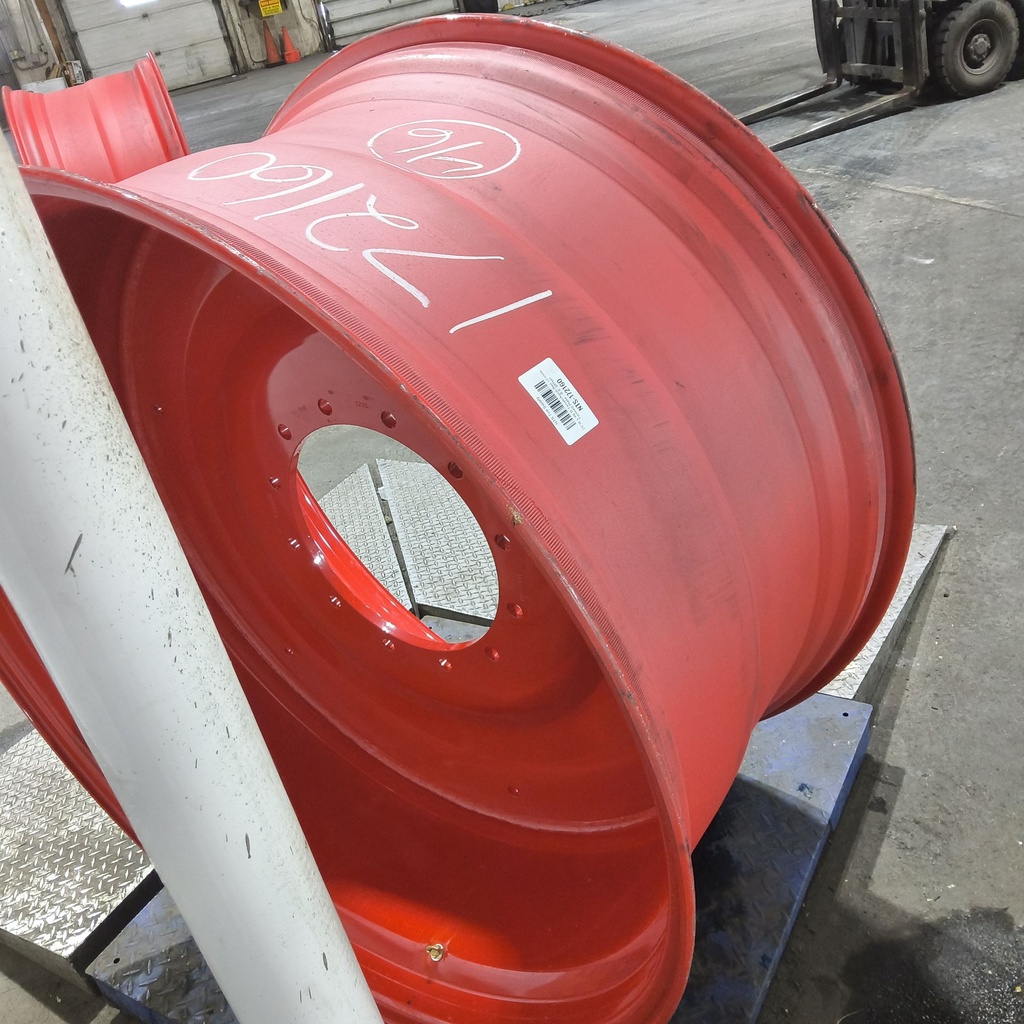 25"W x 46"D, Fendt/Agco Red 12-Hole Formed Plate , -0.5" Offset