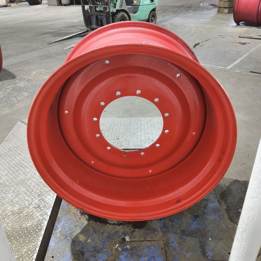 23"W x 38"D, Fendt/Agco Red 12-Hole Formed Plate , -2.69" Offset