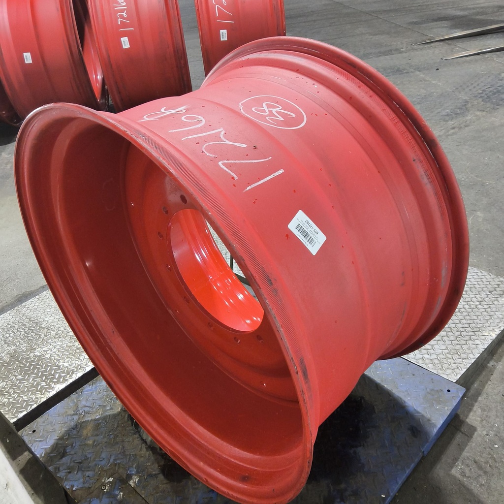 23"W x 38"D, Fendt/Agco Red 12-Hole Formed Plate , -2.69" Offset