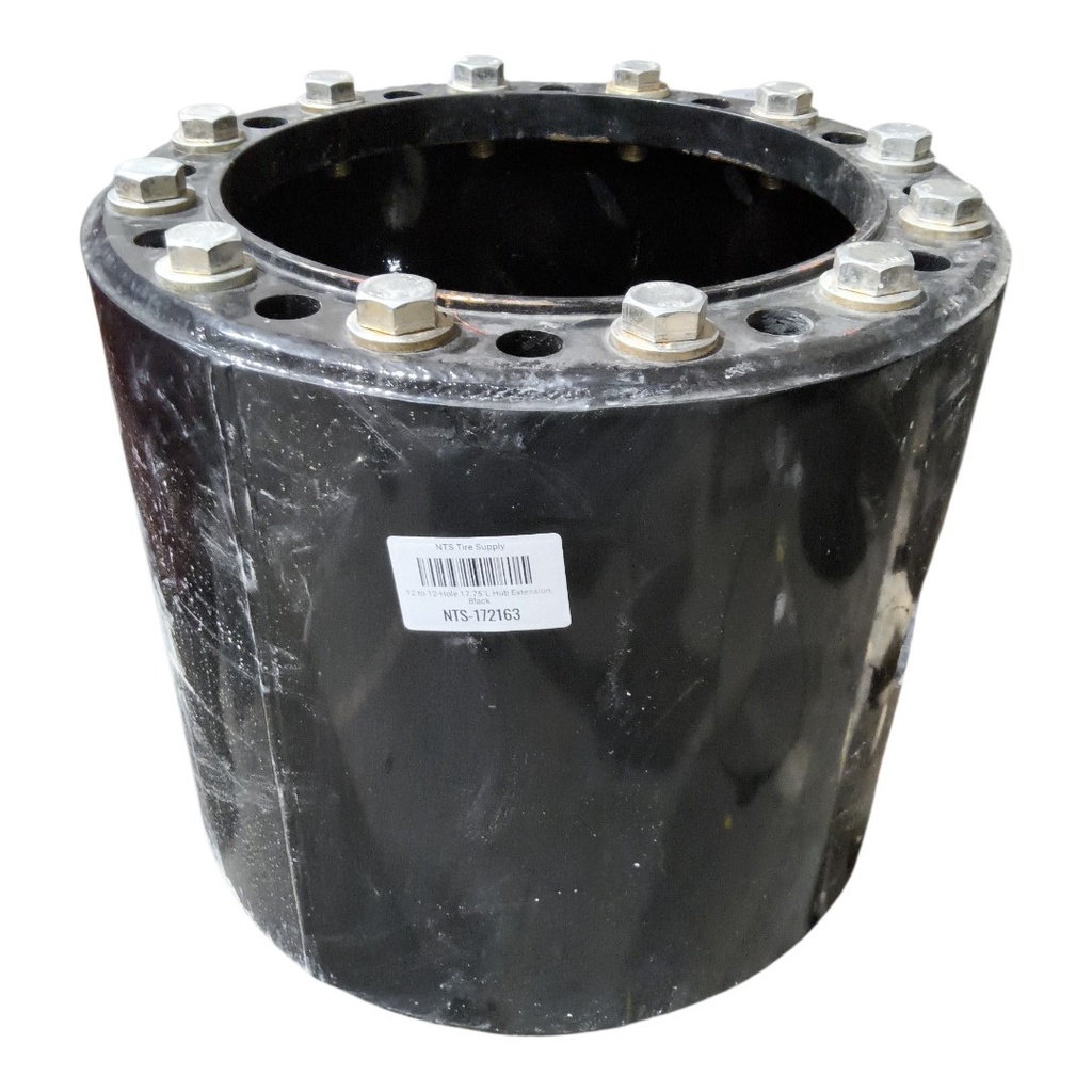 12 to 12-Hole 17.75"L Hub Extension, Black