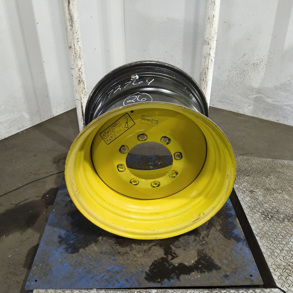 20"W x 26"D, John Deere Yellow 8-Hole Formed Plate , 4.62" Offset