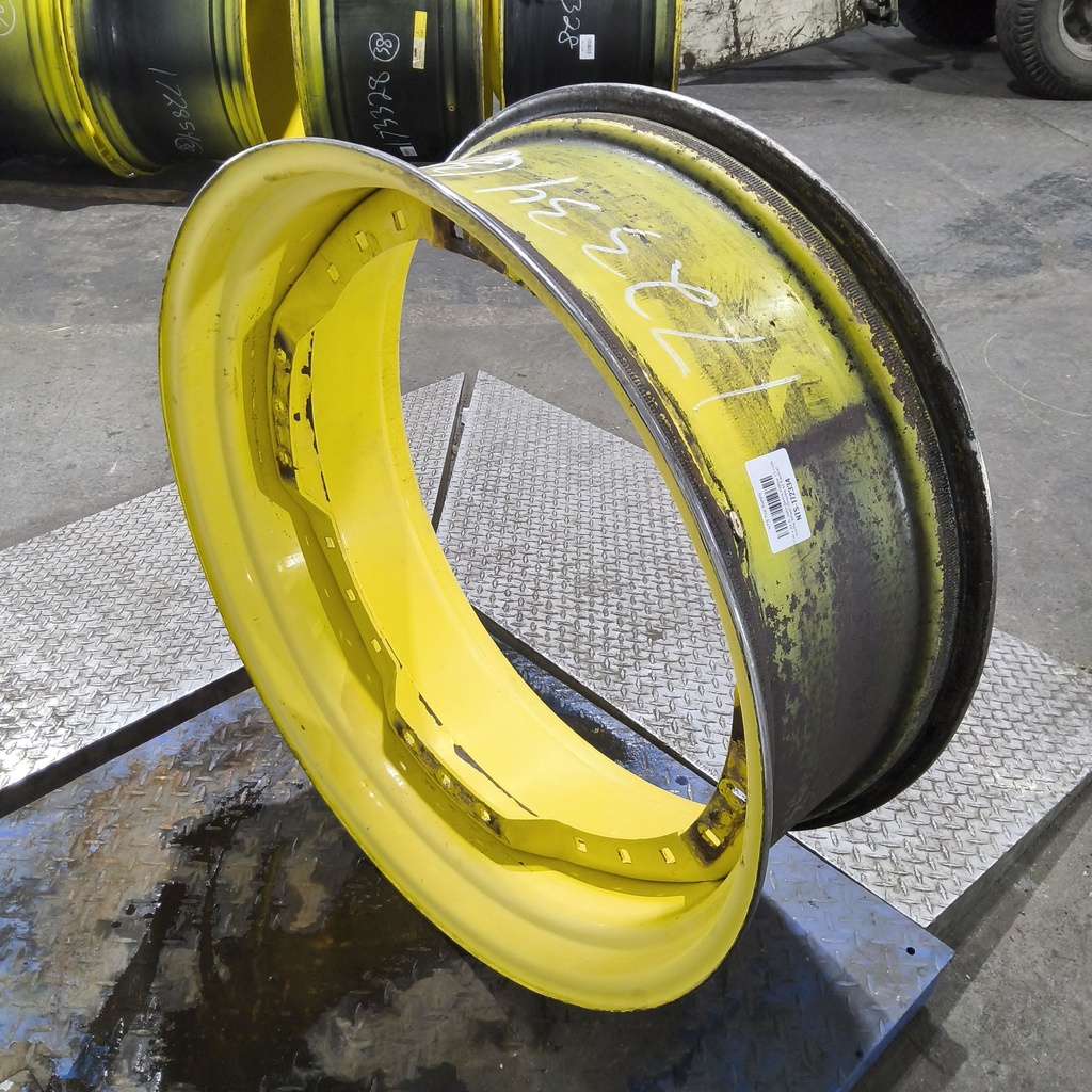 13"W x 34"D, John Deere Yellow 12-Hole Waffle Wheel (Groups of 3 bolts)
