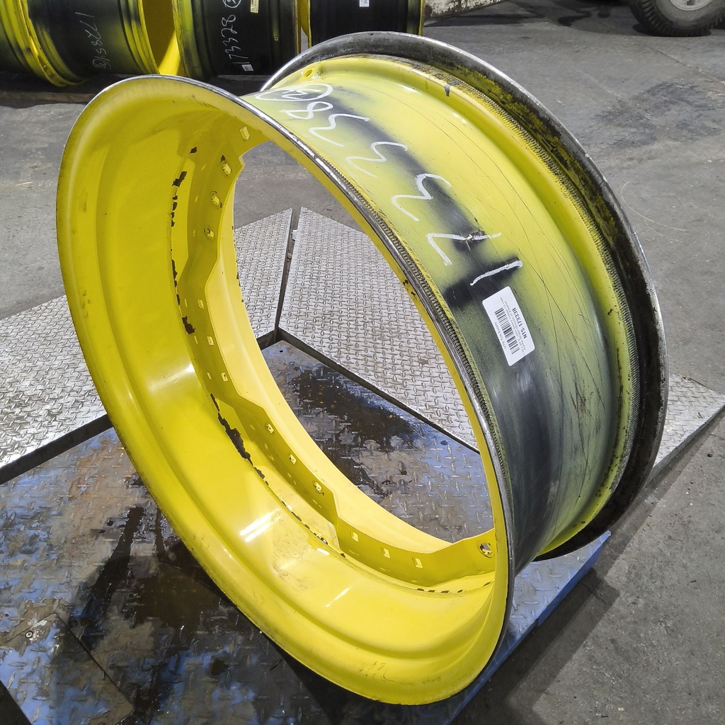 13"W x 34"D, John Deere Yellow 12-Hole Waffle Wheel (Groups of 3 bolts)