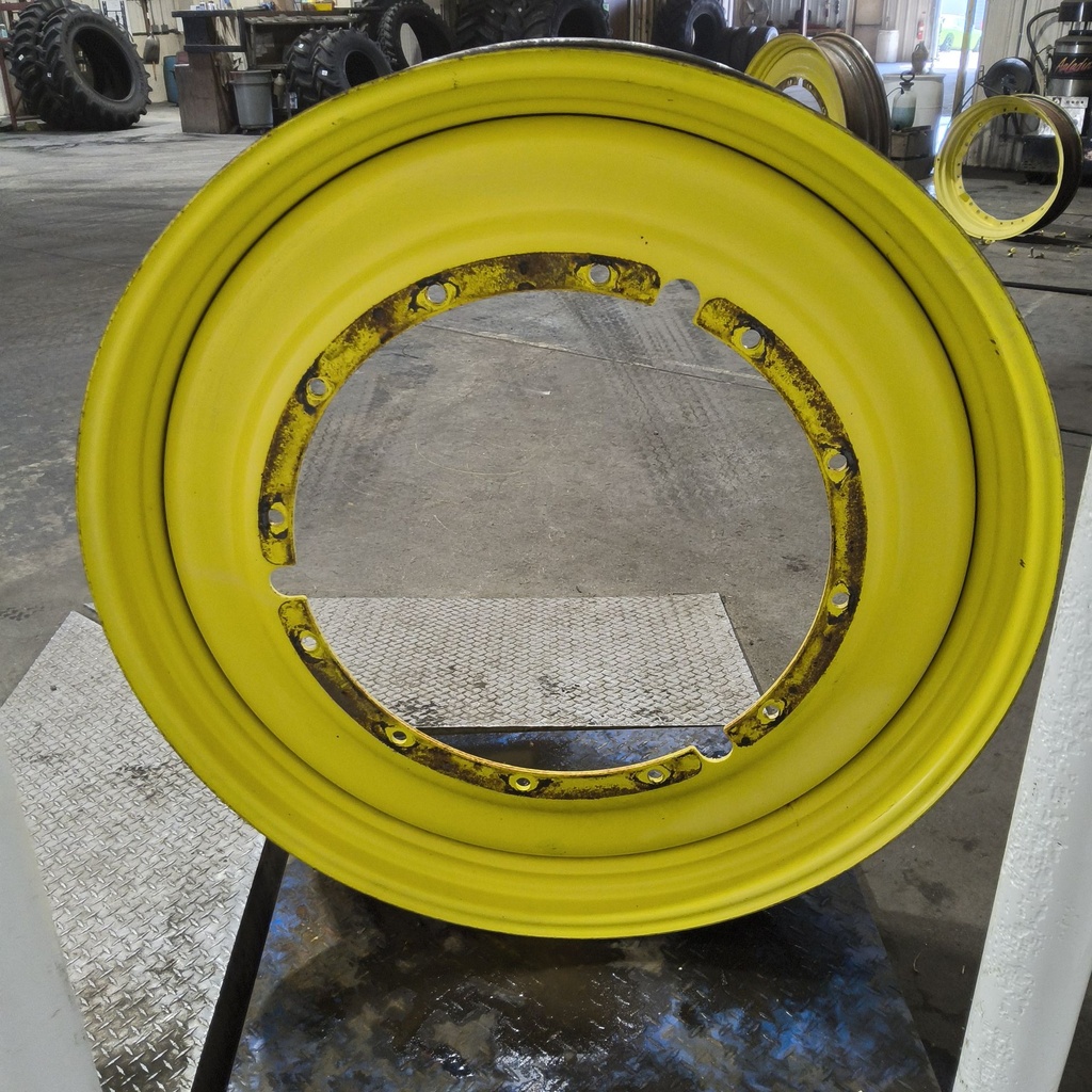 10"W x 50"D, John Deere Yellow 12-Hole Stub Disc , -3.12" Offset