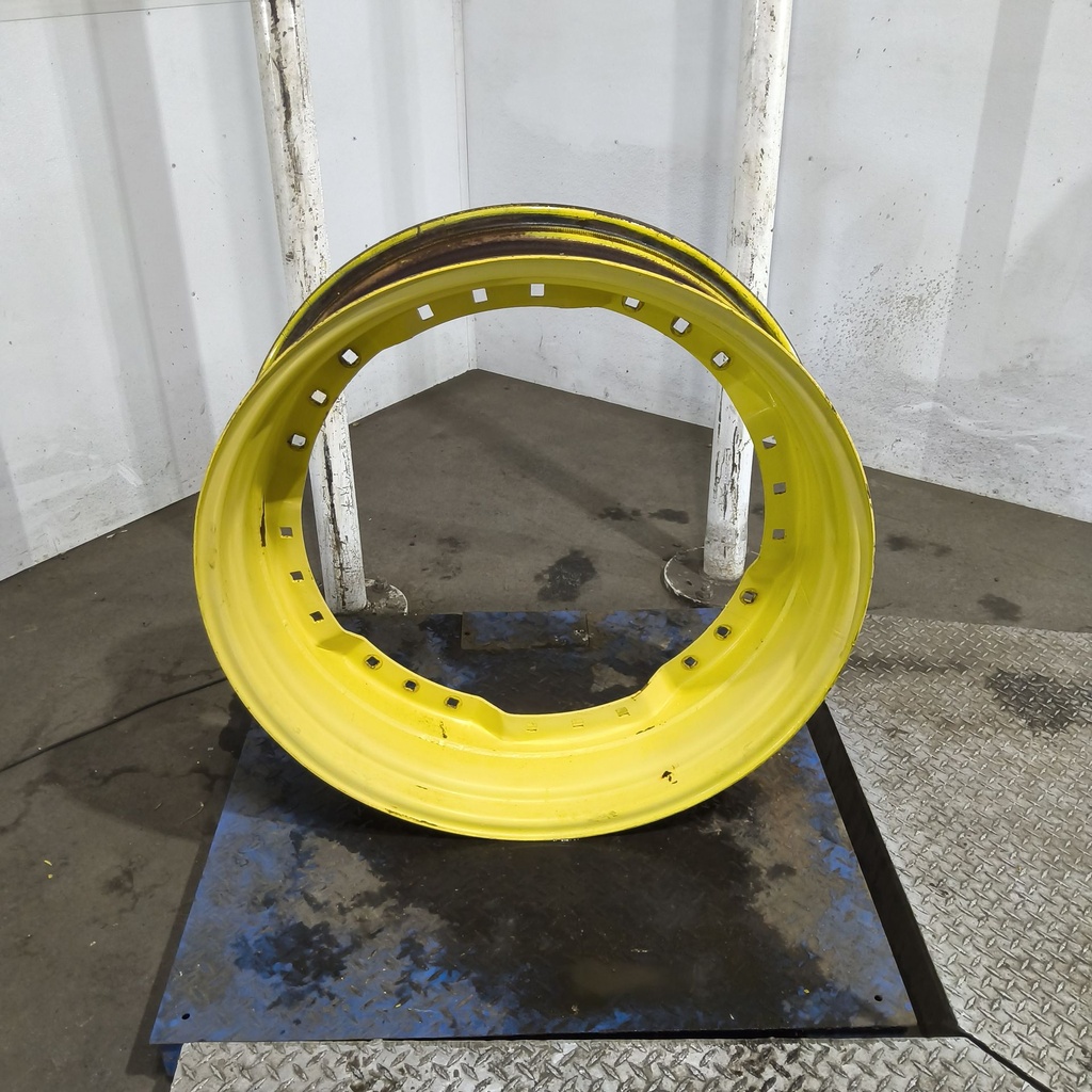 10"W x 34"D, John Deere Yellow 12-Hole Waffle Wheel (Groups of 3 bolts)