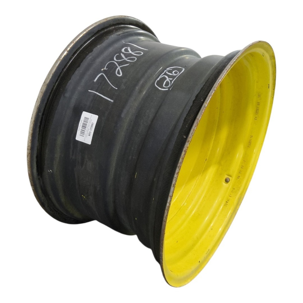 16"W x 26"D, John Deere Yellow 8-Hole Formed Plate , 2.12" Offset