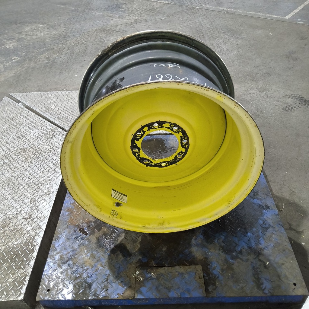 16"W x 26"D, John Deere Yellow 8-Hole Formed Plate , 2.12" Offset