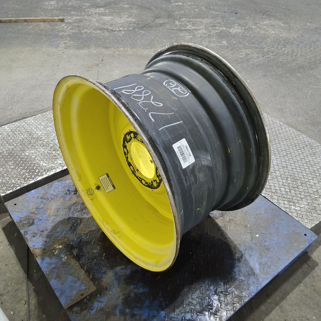 16"W x 26"D, John Deere Yellow 8-Hole Formed Plate , 2.12" Offset