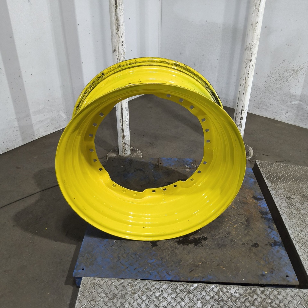 13"W x 30"D, John Deere Yellow 12-Hole Waffle Wheel (Groups of 3 bolts)