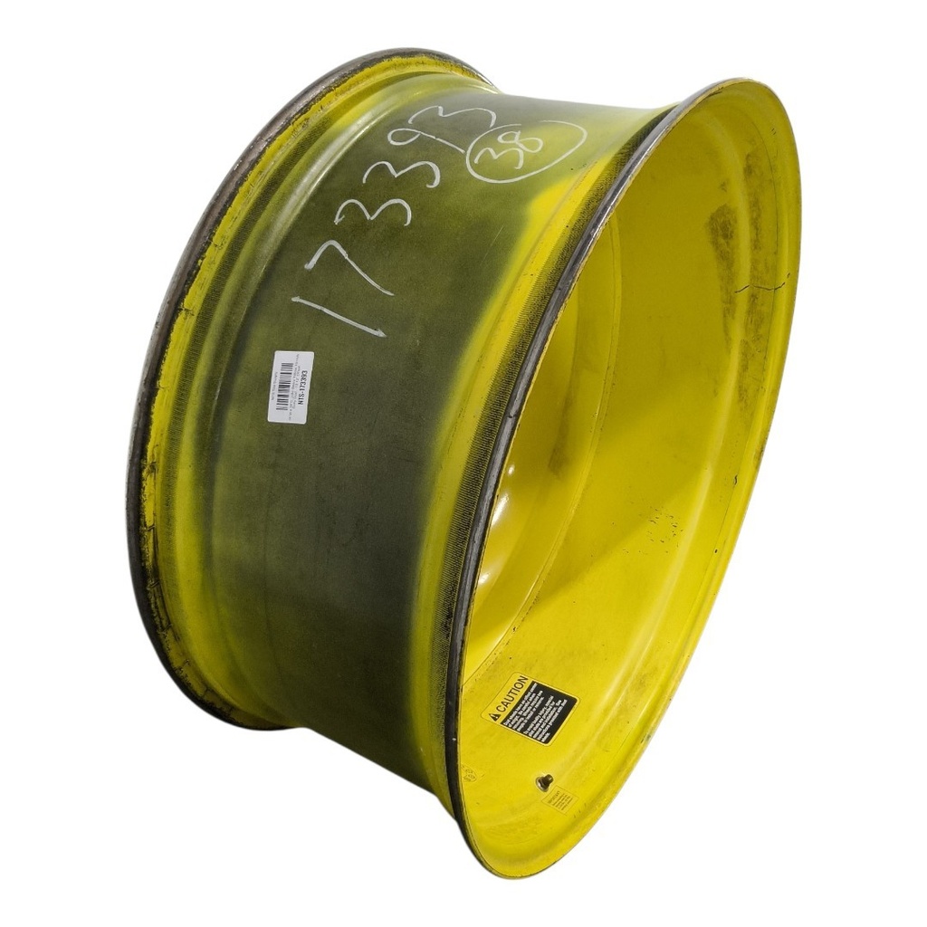 16"W x 38"D, John Deere Yellow 10-Hole Dolly Dual , -13.12" Offset