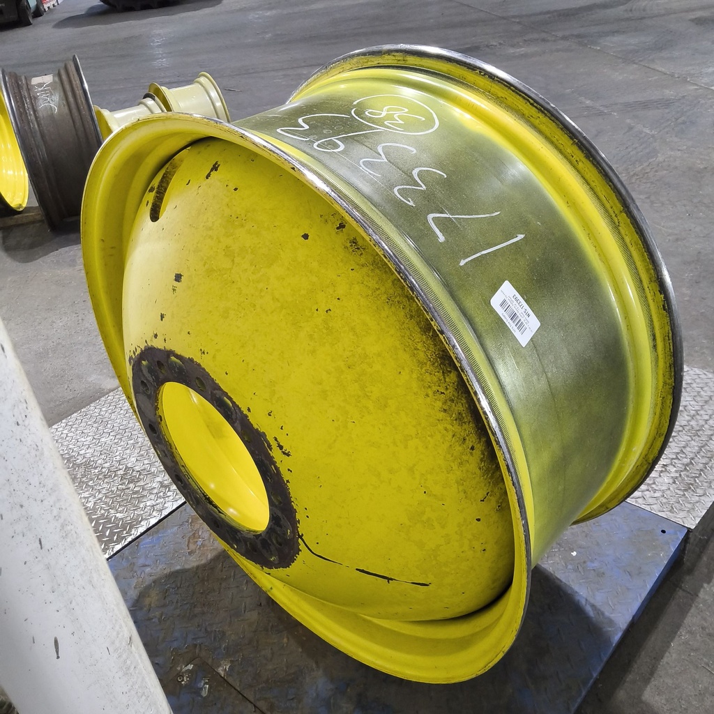 16"W x 38"D, John Deere Yellow 10-Hole Dolly Dual , -13.12" Offset