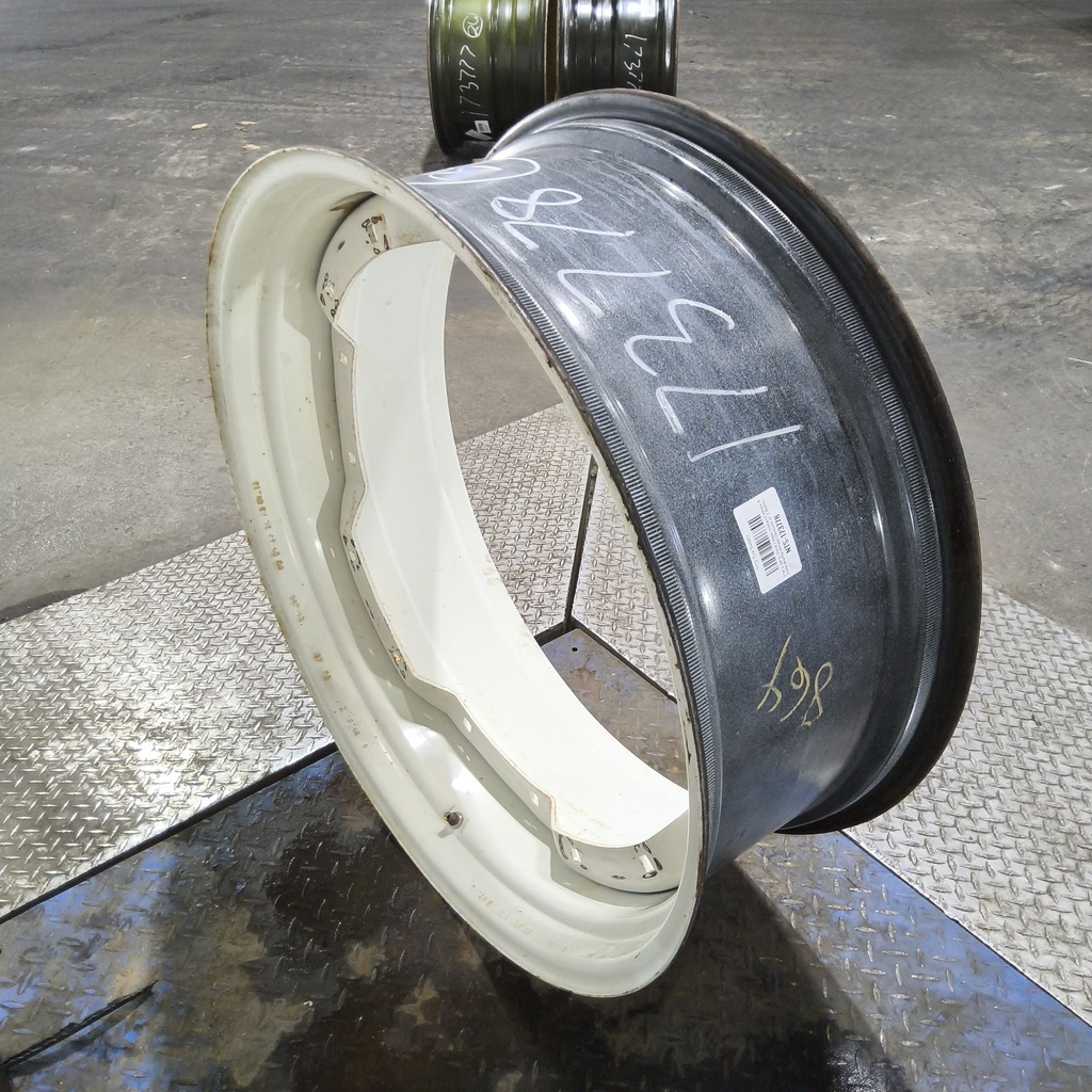 13"W x 34"D, Ford / New Holland White 8-Hole Waffle Wheel (Groups of 2 Bolts)