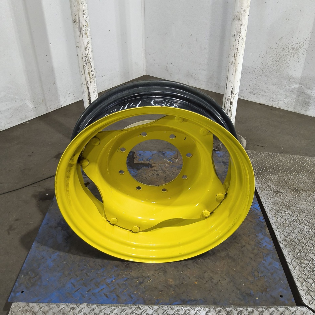 8"W x 24"D, John Deere Yellow 8-Hole Rim with Clamp/U-Clamp (groups of 2 bolts)