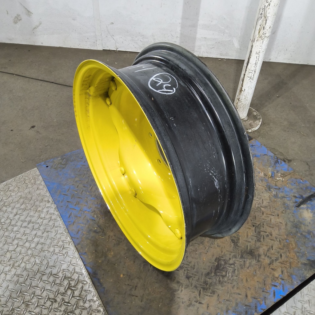 8"W x 24"D, John Deere Yellow 8-Hole Rim with Clamp/U-Clamp (groups of 2 bolts)