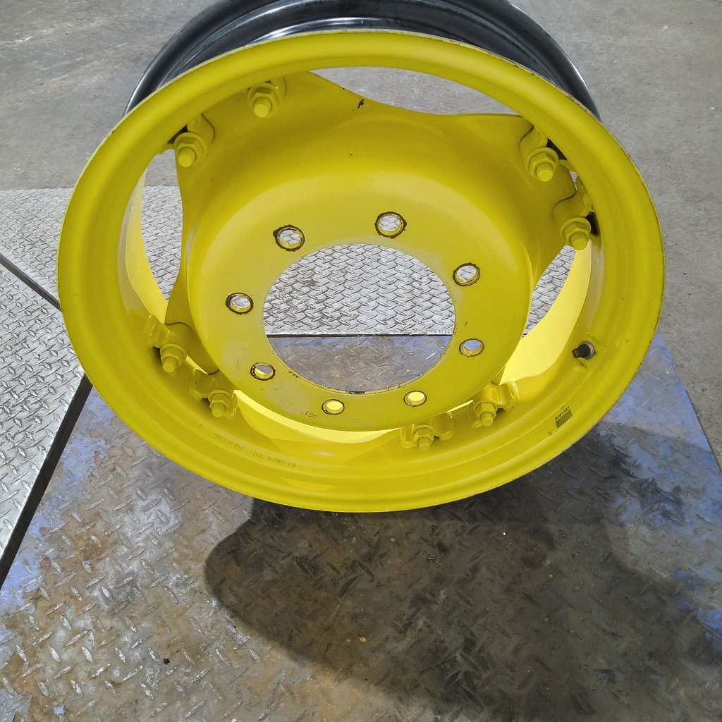 8"W x 24"D, John Deere Yellow 8-Hole Rim with Clamp/U-Clamp (groups of 2 bolts)