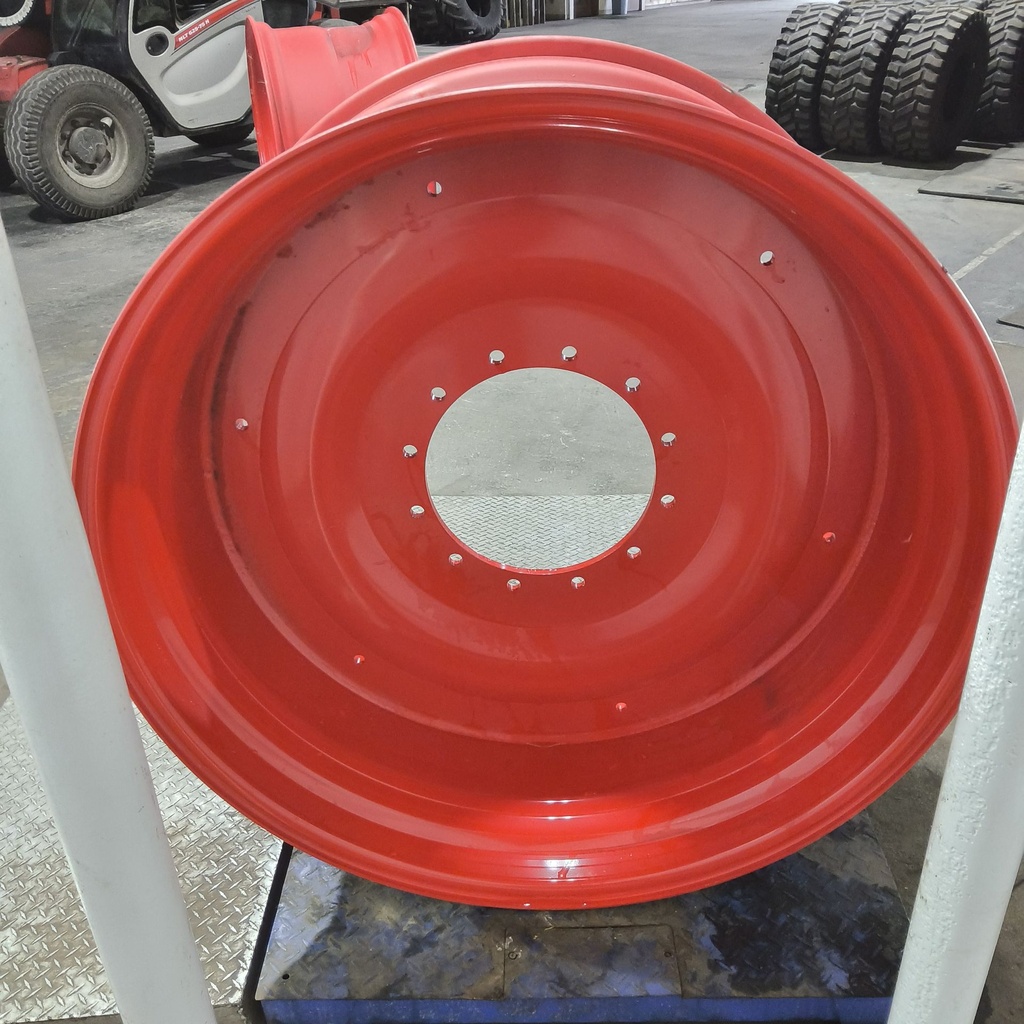 25"W x 46"D, Fendt/Agco Red 12-Hole Formed Plate , -0.5" Offset