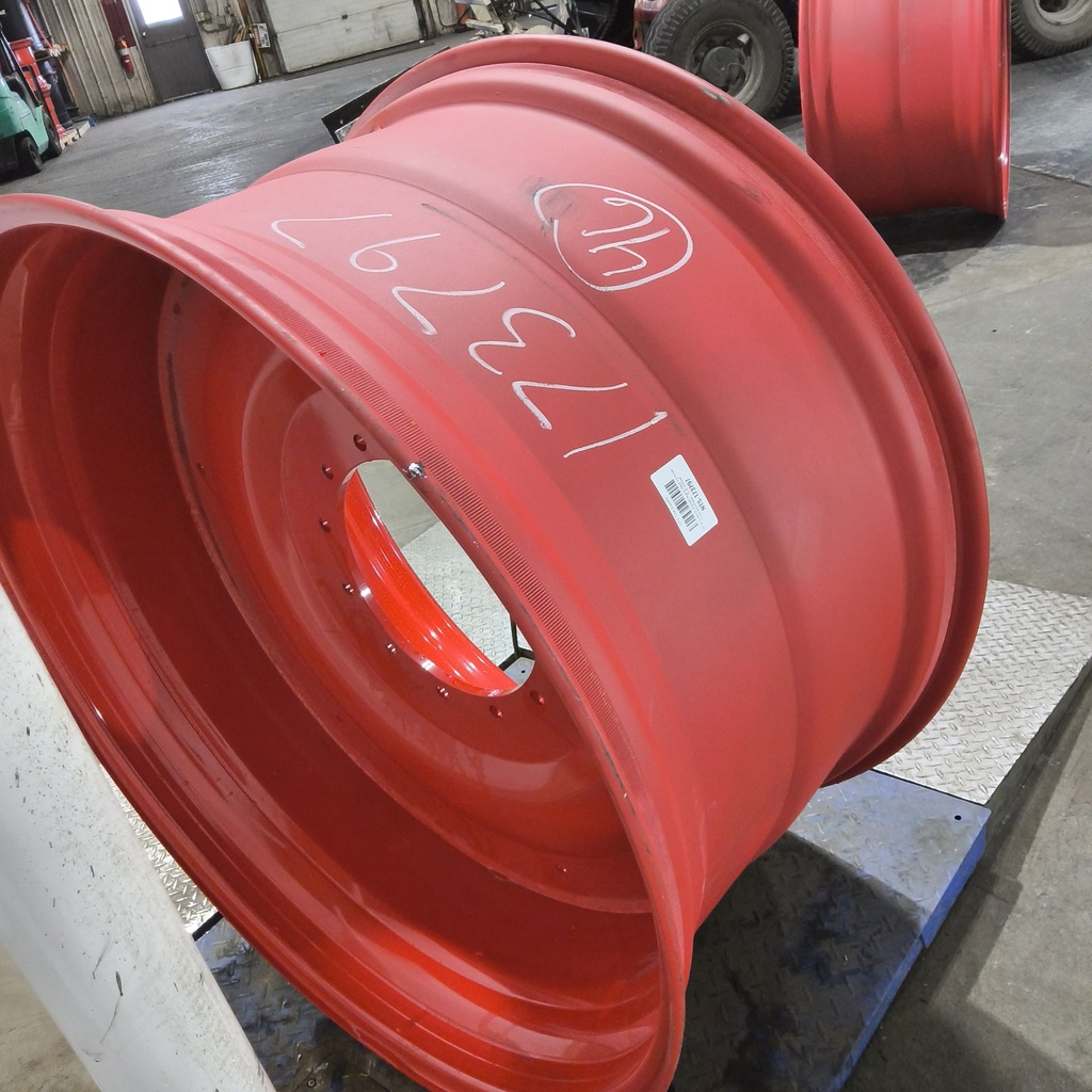 25"W x 46"D, Fendt/Agco Red 12-Hole Formed Plate , -0.5" Offset