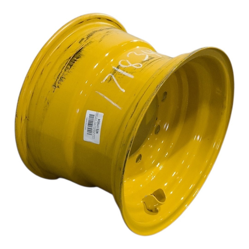 13"W x 18"D, John Deere Construction Yellow 8-Hole Flat Plate , 0.75" Offset