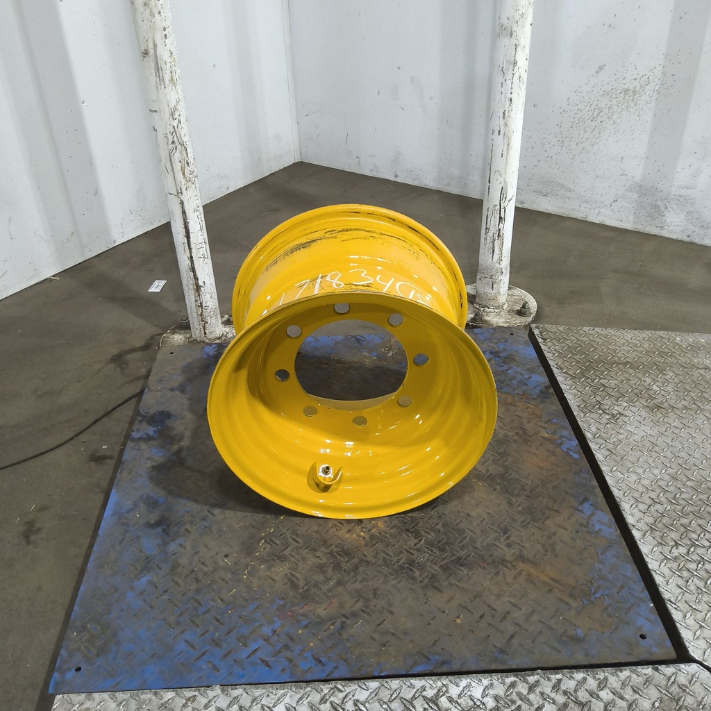 13"W x 18"D, John Deere Construction Yellow 8-Hole Flat Plate , 0.75" Offset
