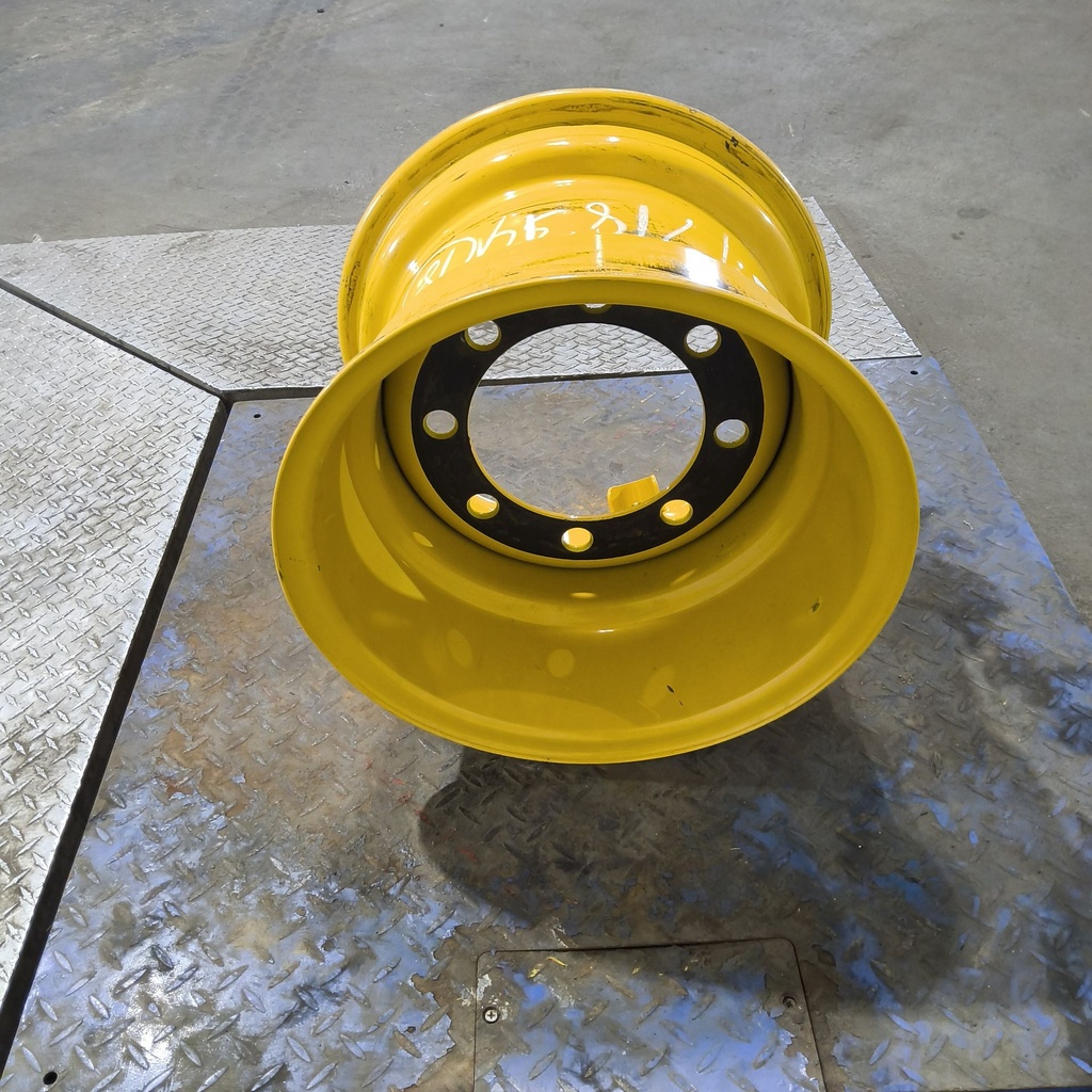 13"W x 18"D, John Deere Construction Yellow 8-Hole Flat Plate , 0.75" Offset