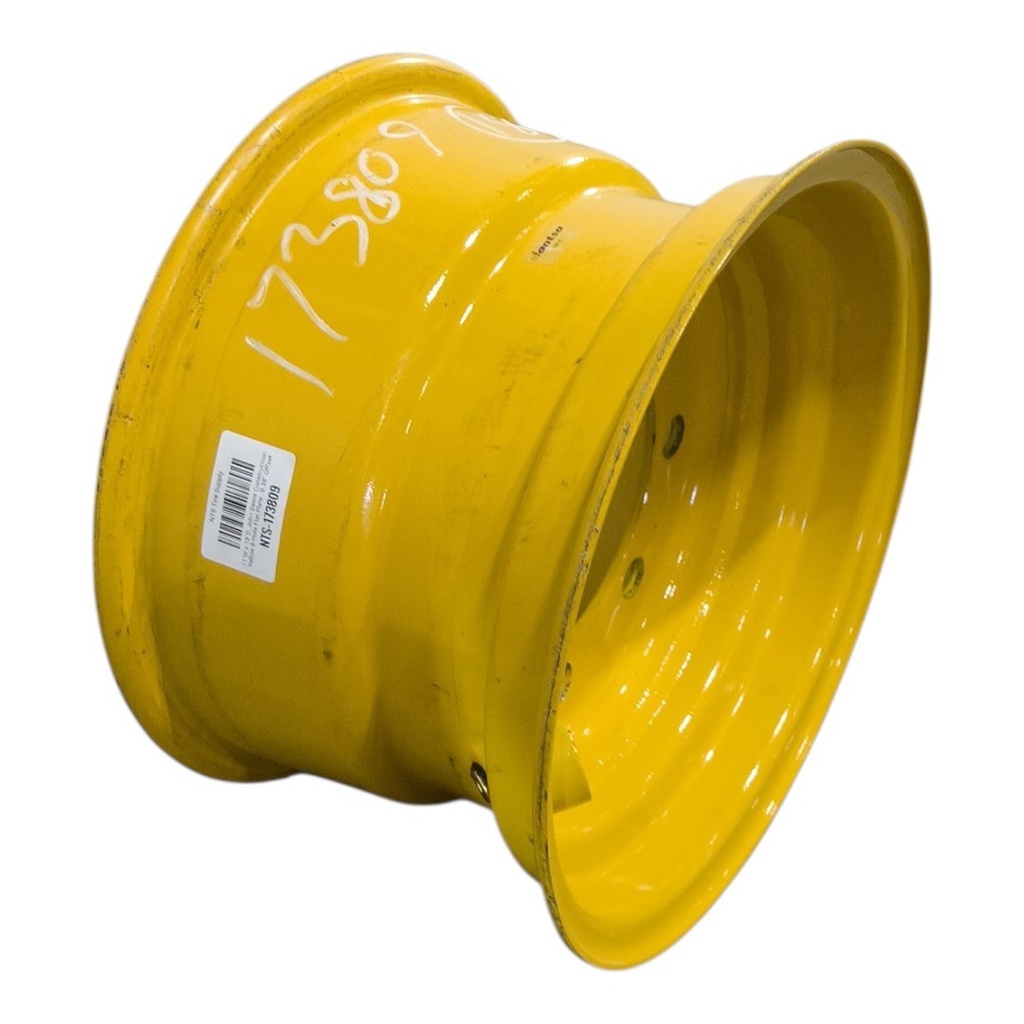11"W x 18"D, John Deere Construction Yellow 8-Hole Flat Plate , 0.38" Offset
