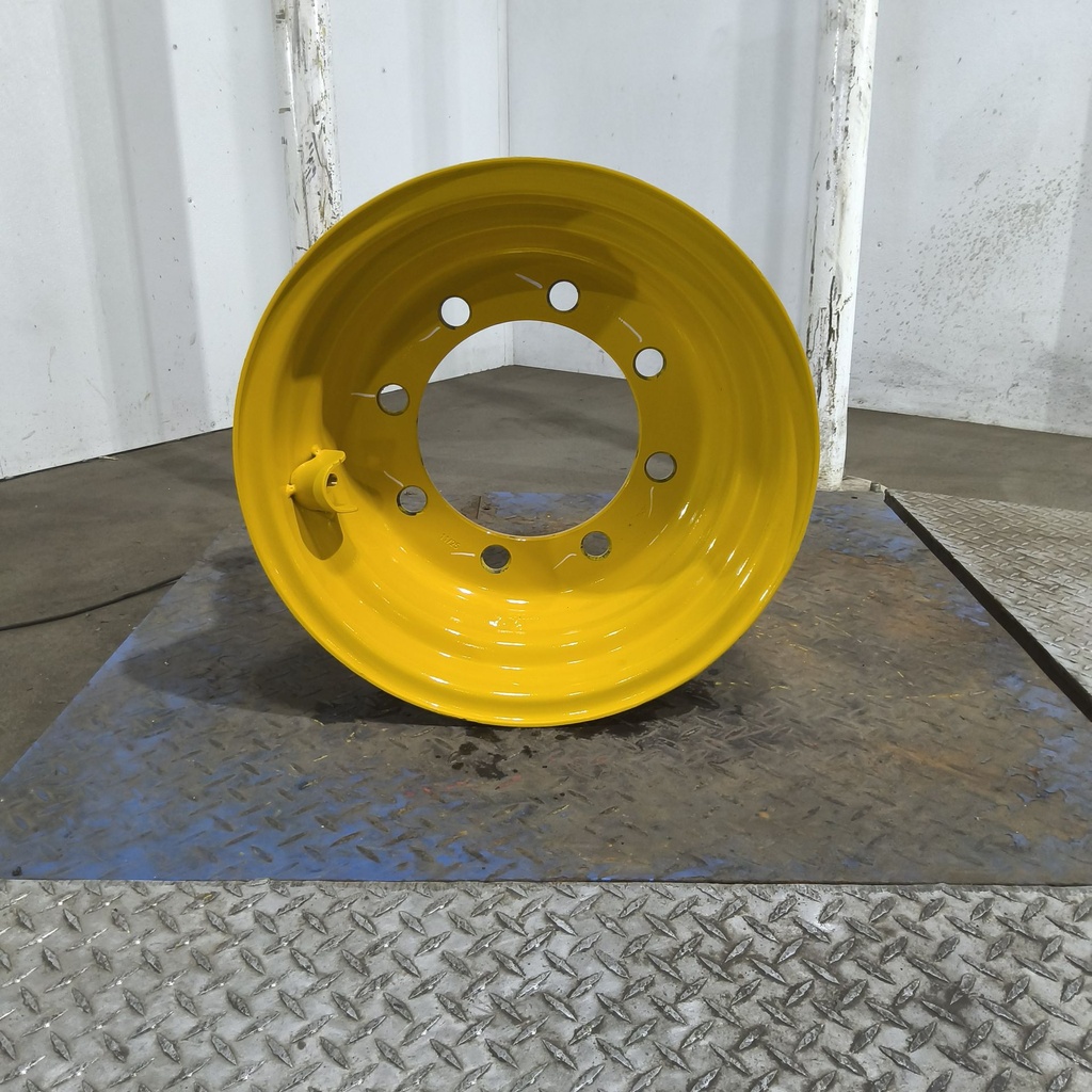 11"W x 18"D, John Deere Construction Yellow 8-Hole Flat Plate , 0.38" Offset