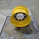 11"W x 18"D, John Deere Construction Yellow 8-Hole Flat Plate , 0.38" Offset