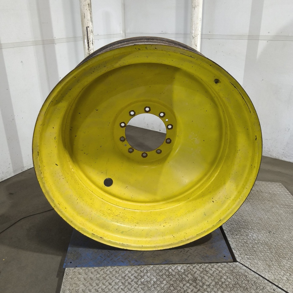 16"W x 46"D, John Deere Yellow 10-Hole Formed Plate , -8.88" Offset