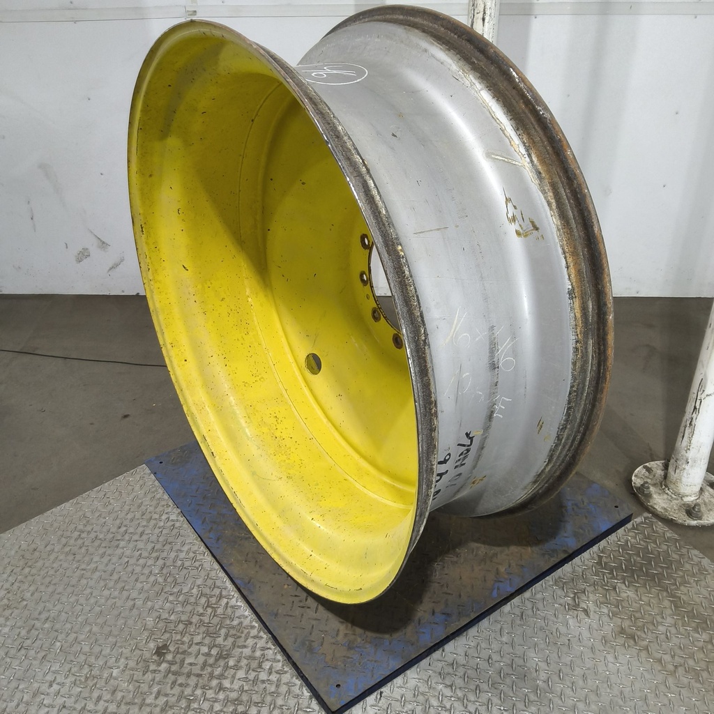 16"W x 46"D, John Deere Yellow 10-Hole Formed Plate , -8.88" Offset
